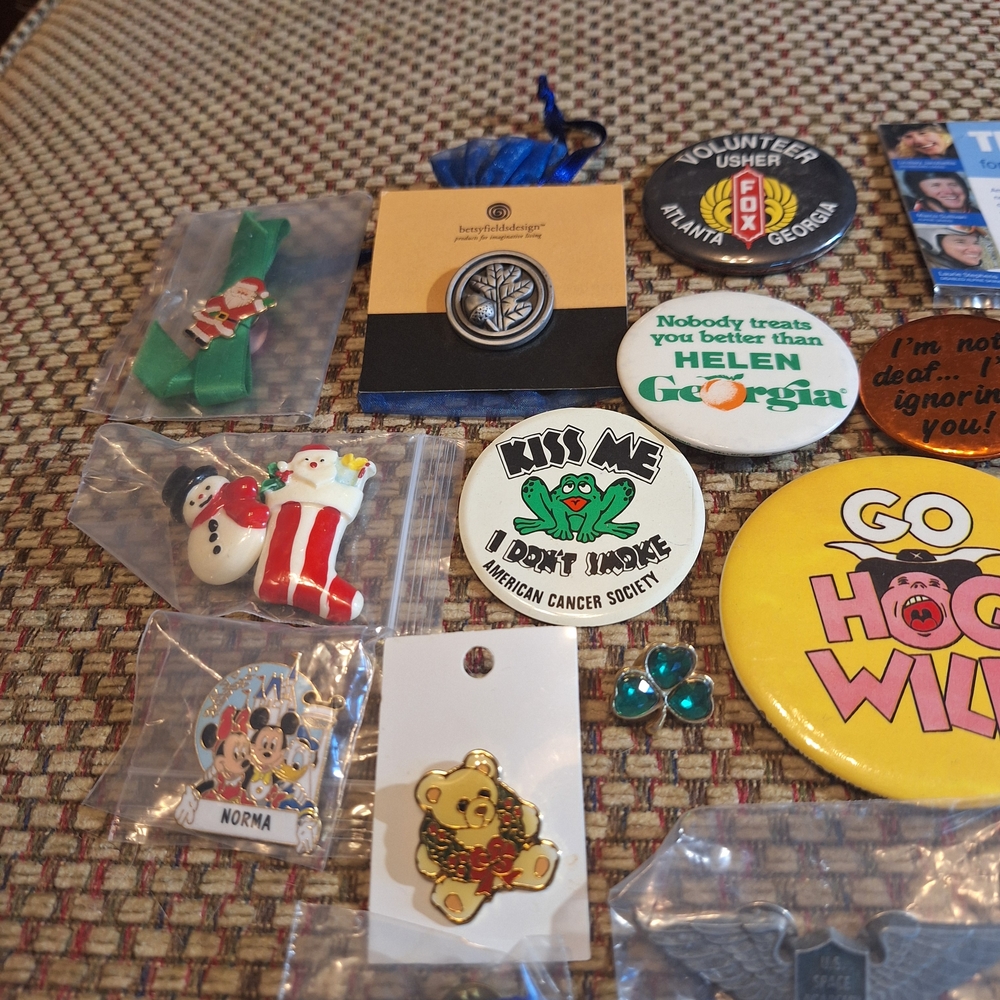 Button And Pin Assorted Collection 1990's & 2000'… - image 3